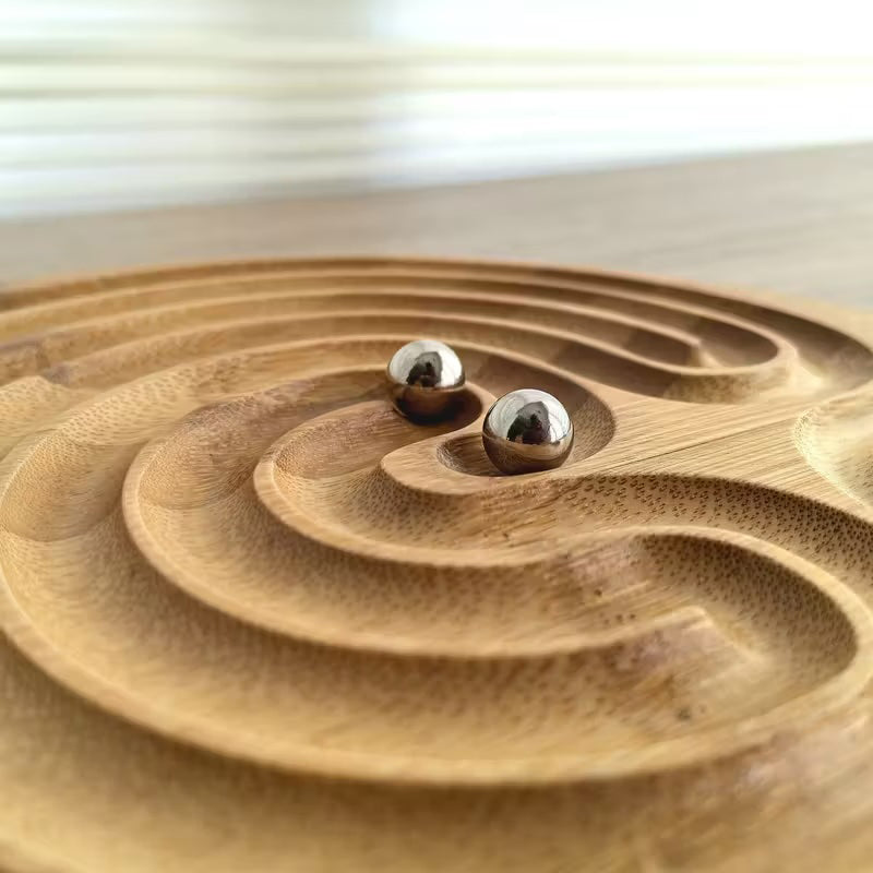 Laberinto de meditación en bambú