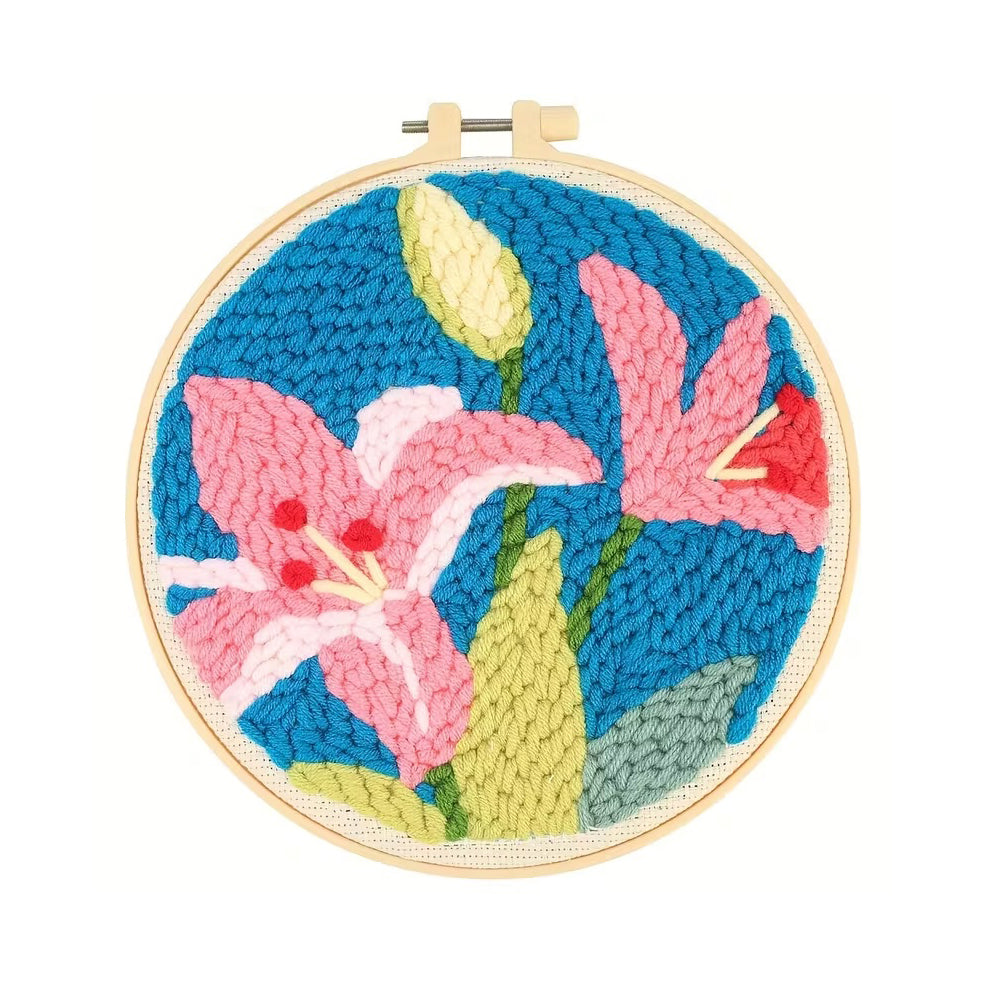 Kit de bordado Flores Punch Needle